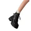 Botas Martin para Mujer 2026 Otoño e Invierno Nuevo Estilo Botines de Suela Gruesa que Aumentan la Altura Estilo Británico Versátiles Botines Cortos Forrados de Lana