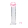 Pene Sin Huevo, Cristal de Silicona Transparente, Simulado Grande, Mediano y Pequeño Tamaño Palo de Masturbación Femenina, Dildo, Juguete Sexual