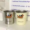 Taza de Lavado para Cachorro Dachshund Maillard de Alto Valor Estético, Elegante Taza de Café Portátil de Acero Inoxidable 304 Linda
