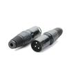 Micrófono profesional de fiebre de cabeza Canon de tres núcleos negro balance XLR cabeza Canon 3 núcleos grifo de tarjeta enchufe macho gira