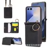 Adequado para Samsung Z Flip8 Anel Magnético para Carro Fivela de Anel Capa Dobrável para Celular Transversal 7/6/5/4 Capa Protetora Anti-Queda