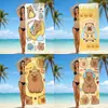 Toalla de Playa Capibara Linda para Niños Toalla de Baño de Microfibra Transfronteriza Dibujos Animados para Niños Toalla Absorbente de Secado Rápido