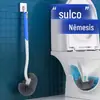 Escova de Banheiro Descartável Esponja Cabeça de Esponja de Reposição Escova de Banheiro Escova de Limpeza de Banheiro Sem Cantos Mortos para Remoção de Manchas