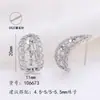 Aretes de Perlas DIY con Engaste Vacío Aguja de Plata S925 Estilo Corte Francés Borde de Encaje Circonita Aretes de Tres Perlas Venta al por Mayor