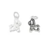 Colgante Potenciador de Dinero Plata de Ley S925 Vintage Plata Lisa Hueco Moneda de Cobre Caballo del Zodiaco Amuleto Pulsera DIY Año de Nacimiento