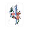 Adesivo de tatuagem à prova d'água de fonte transfronteiriça, estilo tubarão, moda sexy, homens e mulheres, adesivo de tatuagem de braço de flor descartável