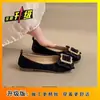 Zapatos Cómodos sin Cordones Versátiles de Boca Baja para Mujer para Uso en Exteriores 2026 Estilo Popular de Celebridad de Internet Zapatos Planos con Hebilla Cuadrada para Mujer