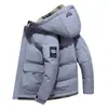 Nueva chaqueta acolchada de algodón para hombre de invierno, abrigo corto grueso acolchado de algodón, estilo coreano, chaqueta de plumón moderna con capucha