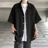 Camisa de manga corta elegante para hombre de verano, nuevo estilo chino, moderna, holgada, fina, estilo chino, seda de hielo, chaqueta casual