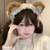 Diadema de lentejuelas de Mickey y Minnie para parque de atracciones, clip para el pelo de oreja de conejo para adultos y niños, accesorio para el pelo, adorno para el pelo