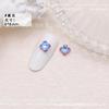 Joia para Unhas Trevo de Quatro Folhas Diamante 2023 Novo Super Brilhante Rosa Formato Especial Fundo Pontiagudo Pétala Diamante Popular Estilo Quente Pequeno Diamante