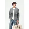 Marca de ropa urbana para exteriores Rumeng, suéter de punto casual retro, unisex, otoño/invierno, corte holgado, adecuado para parejas, versátil para el uso diario