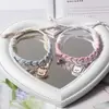 Pulsera Magnética de Tres Personas con Novias de Dibujos Animados de Aspecto Elegante, Pulsera de Atracción para Pareja Trenzada de Oso Lindo, Pulsera Ajustable