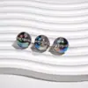 Cuentas Redondas de Color UV Incrustadas con Circonita Luminosa Cuentas Sueltas Cuentas Espaciadoras Bolsa Colgante Cadena para Teléfono Móvil Pulsera Accesorios para Joyería DIY