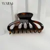 Pinza de Tiburón Premium Wjia Maillard Simple Retro Rojo Ámbar Marrón Hueco para el Cabello Pinza para el Cabello para Mujeres