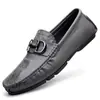 Sapatos de Feijão Estilo Quente ao Vivo Masculinos Couro Genuíno Couro de Vaca Transfronteiriços Couro Macio de Alta Qualidade Solado Macio Sapatos Casuais Masculinos Sapatos de Couro Slip-on