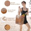 Bolsa de praia grande e portátil em tela, ideal para viagens e armazenamento no verão. Perfeita para usar no dia a dia.