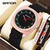 Reloj Infantil Sanda Impermeable Simple de Cuarzo Combinación de Colores Dopamina Reloj Infantil para Exámenes de Estudiantes de Secundaria y Preparatoria