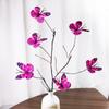 Simulación de flores y mariposas, flores para decoración del hogar, bodas, flores falsas, decoración para el hogar, sala de estar, mesa de té, accesorios de fotografía, simulación de orquídea