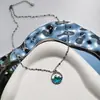 Collar de Delfín Azul Temperamento Diseño de Nicho Celebridad de Internet Estilo Caliente Colgante de Lujo Ligero Personalidad de Gama Alta Cadena Versátil para la Clavícula