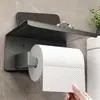 Portarrollos de Papel Higiénico de Acero Inoxidable con Estante, Soporte de Pie para Rollo de Papel Higiénico del Hogar, Portarrollos de Papel Higiénico para Baño Montado en Pared, que puede almacenar aromaterapia, teléfonos móviles y toallitas húmedas. Presenta un diseño minimalista moderno y elegante con proceso de horneado, disponible en blanco, gris y negro.