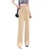 Pantalones de Traje Verticales con Sentido del Diseño para Mujer Primavera y Verano Estilo Coreano 2023 Nuevo Cintura Alta Adelgazantes Sueltos Pierna Ancha Rectos