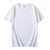 Camiseta de Algodón Peinado de Manga Corta de 180 g, Color Sólido, Prenda Superior Lisa para Parejas, Camisa Fina de Algodón Puro, Cuello Redondo para Hombre