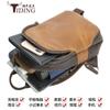 Bolsa de Pecho para Hombre Personalizada por el Fabricante Bolso Cruzado de Pecho de Cuero Genuino Bolso de Pecho Casual de Piel de Vaca con USB Bolso de Pecho de Cuero Crazy Horse