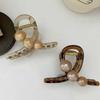 Presilha de Pérola Sofisticada, Elegante e Simples para Mulheres, Estilo Coreano, Suave Elegante, Presilha Garra Acessório de Cabelo para a Parte de Trás da Cabeça