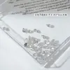 Diamante de Circonia Rosa con Base Plana para Arte de Uñas Modelo Transfronterizo de Cruz Caja de 12 Compartimentos Joyería Brillante de Circonia Rosa Claro de Tamaño Mediano para Uñas