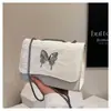 Versión Coreana Gran Capacidad 2025 Nuevo de Moda Mariposa Simple Casual Moda Viajero Cadena Hombro Único Cruzado Pequeño Cuadrado Bolso