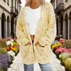 Nuevo cárdigan fino largo de comercio exterior transfronterizo con bolsillos, abrigo suéter de moda estampado para otoño e invierno, personalizado, casual para mujer