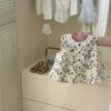 Traje Chaleco Ropa de Casa Crema Ropa de Verano 2025 Nuevo Estilo Coreano Niños Sin Mangas Camisola Babydoll Pantalones Pierna Ancha Moderno