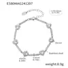Mido Amazon Hot Love Zircônia Aço Inoxidável Pulseira Totalmente Cravejada Joia Artesanal Banhada a Ouro 18K