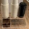 Portavasos de Papel Multifuncional Personalizado, Caja de Almacenamiento para Vasos, Dispensador de Vasos para Cafetería y Tienda de Té con Leche, Estante de Almacenamiento en Barra para Popotes y Servilletas