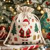 Pacote de Decoração de Natal Bolsa de Bolso Presente de Natal Bolsa de Embalagem com Grande Armazenamento Bolsa de Presente do Papai Noel