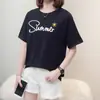 Ropa de Tallas Grandes para Mujeres de Mediana Edad y Mayores, Nueva Camiseta de Manga Corta para Mujeres de Tallas Grandes, Adelgazante para 120 kg, que Oculta el Vientre, Top para Rejuvenecer la Apariencia