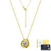 Collar de plata S925 con moissanita, diseño de flor retorcida con flor envuelta y colgante de una sola piedra redonda, accesorio de cuello de nicho para el uso diario del commute