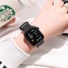 Nuevo reloj decorativo electrónico LED digital de botón de plástico de una sola fila de agujeros 10086, moda de comercio exterior, personalidad, reloj decorativo