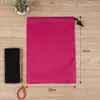 Bolsa de nylon com cordão para acabamento de roupas, bolsa de armazenamento, cordão de poliéster, atacado de fábrica