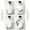 Camiseta Masculina Patchwork Xadrez Color Block Manga Curta Personalizada, T-shirt da Moda de Verão com Bordado de Letras da Marca