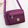 Mochila para Adultos Mayores de Gran Capacidad Multicapa Impermeable Tela Oxford Bolso de Hombro Cruzado Bolso de Lona para Viaje Casual para Mujer