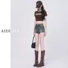 Shorts Vaqueros Vintage para Mujer Verano 2025 Nuevos Cintura Alta Elásticos Ajustados Pierna Forma A Largos Spice Girls Super Cortos Hot Pants