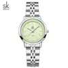Relógio feminino SK com caixa de aço inoxidável, relógio feminino de luxo discreto, atacado transfronteiriço, relógio feminino à prova d'água 0218