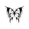 Pegatina de Tatuaje de Araña Mariposa Oscura Blanco y Negro Boceto Flor de Rosa Impermeable Halloween Personalizado Pegatina de Tatuaje para Brazo