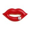 Broche de Labios Rojo Tentación Sexy Más Vendido de Amazon Labios Elegantes Ropa de Gama Alta para Mujer Broche de Vestido de Traje Pequeño