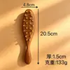 Peine de Masaje con Cabeza de Latón, Palo para Drenar Meridianos, Peine de Dientes Anchos, Terapia del Cuero Cabelludo, Peine de Dientes Anchos para Raspar Conservando la Salud