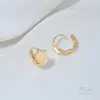 Pendientes de Corazón Color Melocotón Rellenos de Oro de 14K, Pendientes de Corazón de Color Ecológicos, Ganchos Franceses para Orejas, Pendientes de Moda Hechos a Mano para Bricolaje de Celebridades de Internet