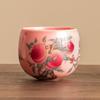 Taza de té de cerámica de fabricante, Taza maestra de alta gama, Polvo de gelatina de manteca de cerdo, Pastel Ru, Taza redonda fundida de nueve melocotones, Taza de té, Taza de té