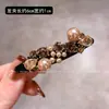 Presilhas de cabelo tipo bico de pato de alta qualidade estilo coreano com pérolas e diamantes para mulheres, apresentando um design luxuoso para franjas laterais e penteados na nuca, um novo acessório de cabelo para mulheres